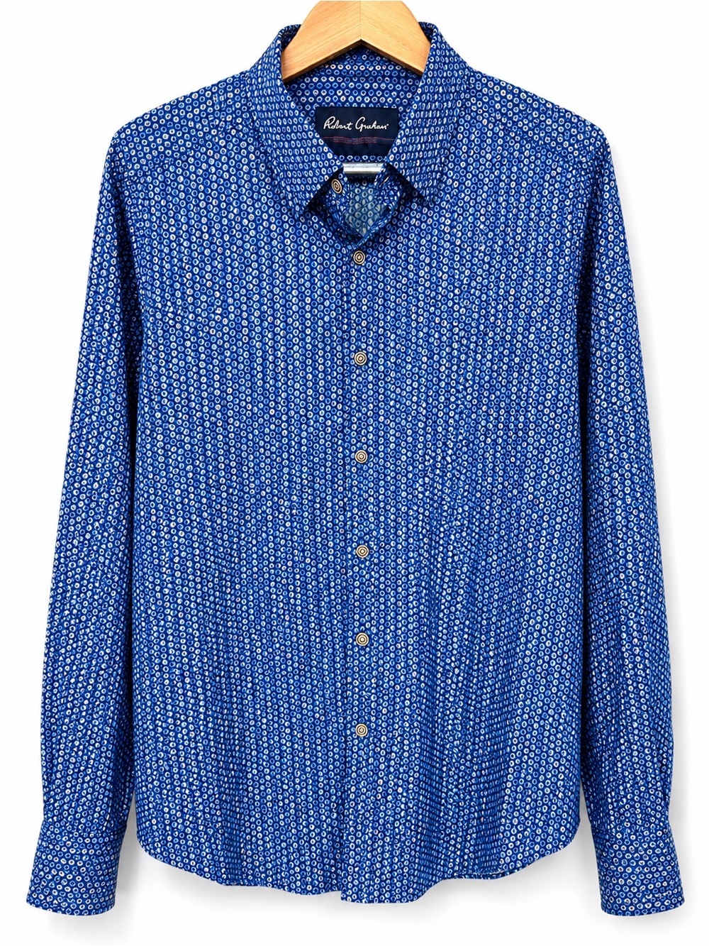 Robert Graham Modern Americana Tailored Fit Blue Button Up Shirt Men’s Large